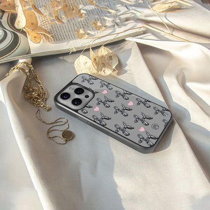 metallic unicorns back phone cover | glass case for iphone 16