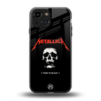 metallica black back phone cover | glass case for iphone 13 mini