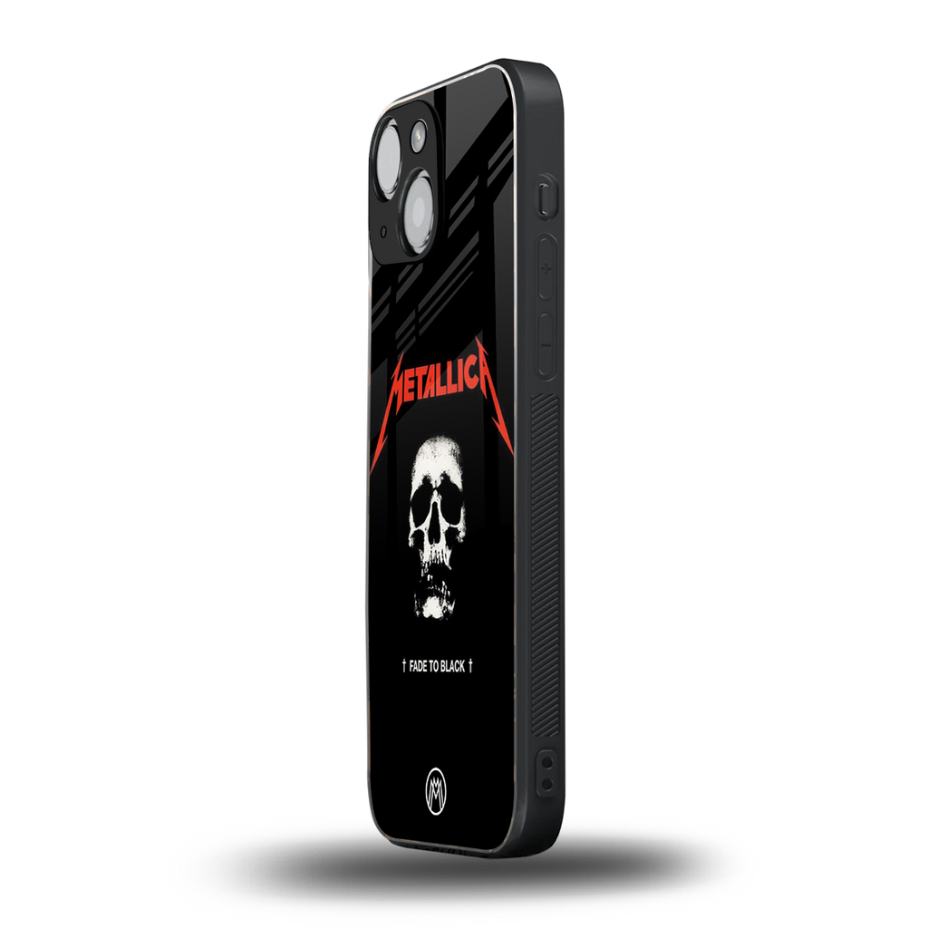 metallica black back phone cover | glass case for iphone 13 mini