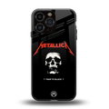 metallica black back phone cover | glass case for iphone 13 pro max