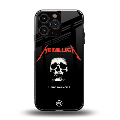 metallica black back phone cover | glass case for iphone 13 pro max
