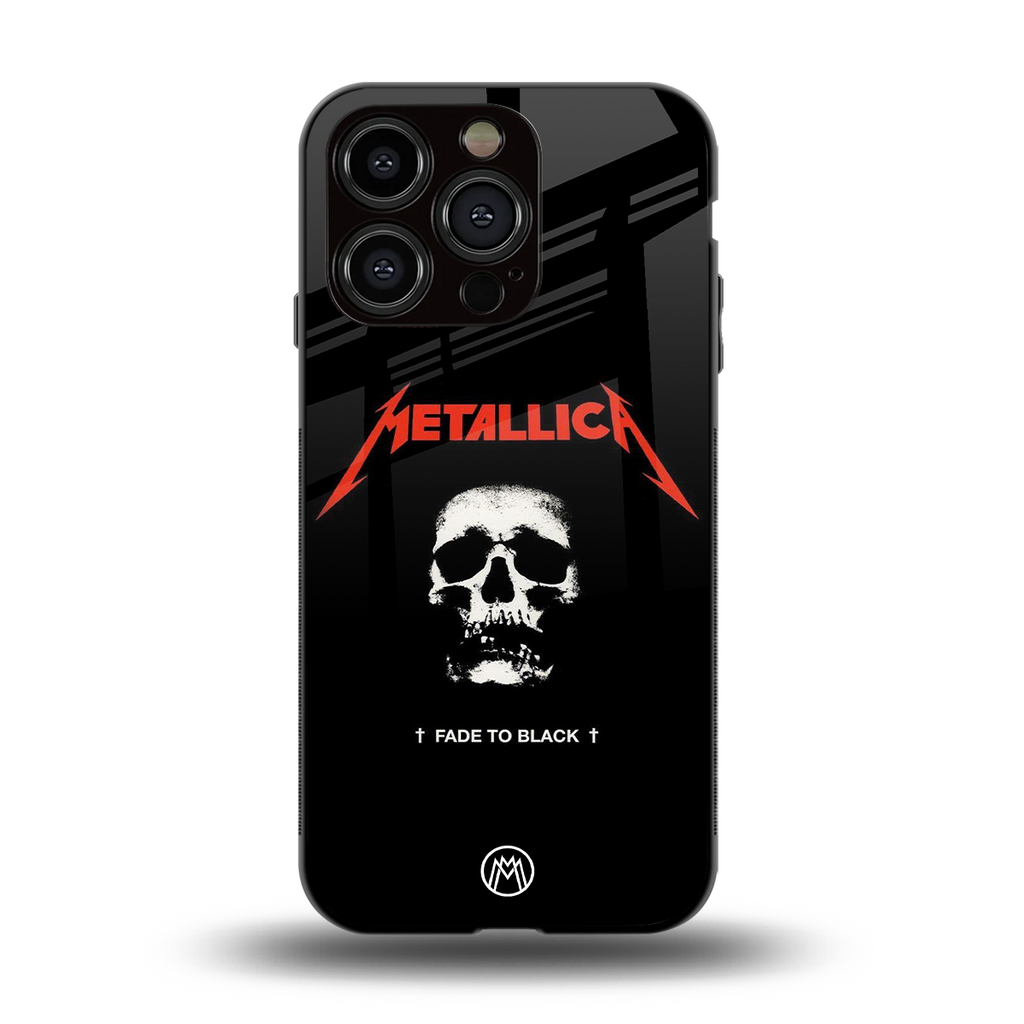 metallica black back phone cover | glass case for iphone 13 pro