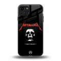 metallica black back phone cover | glass case for iphone 15