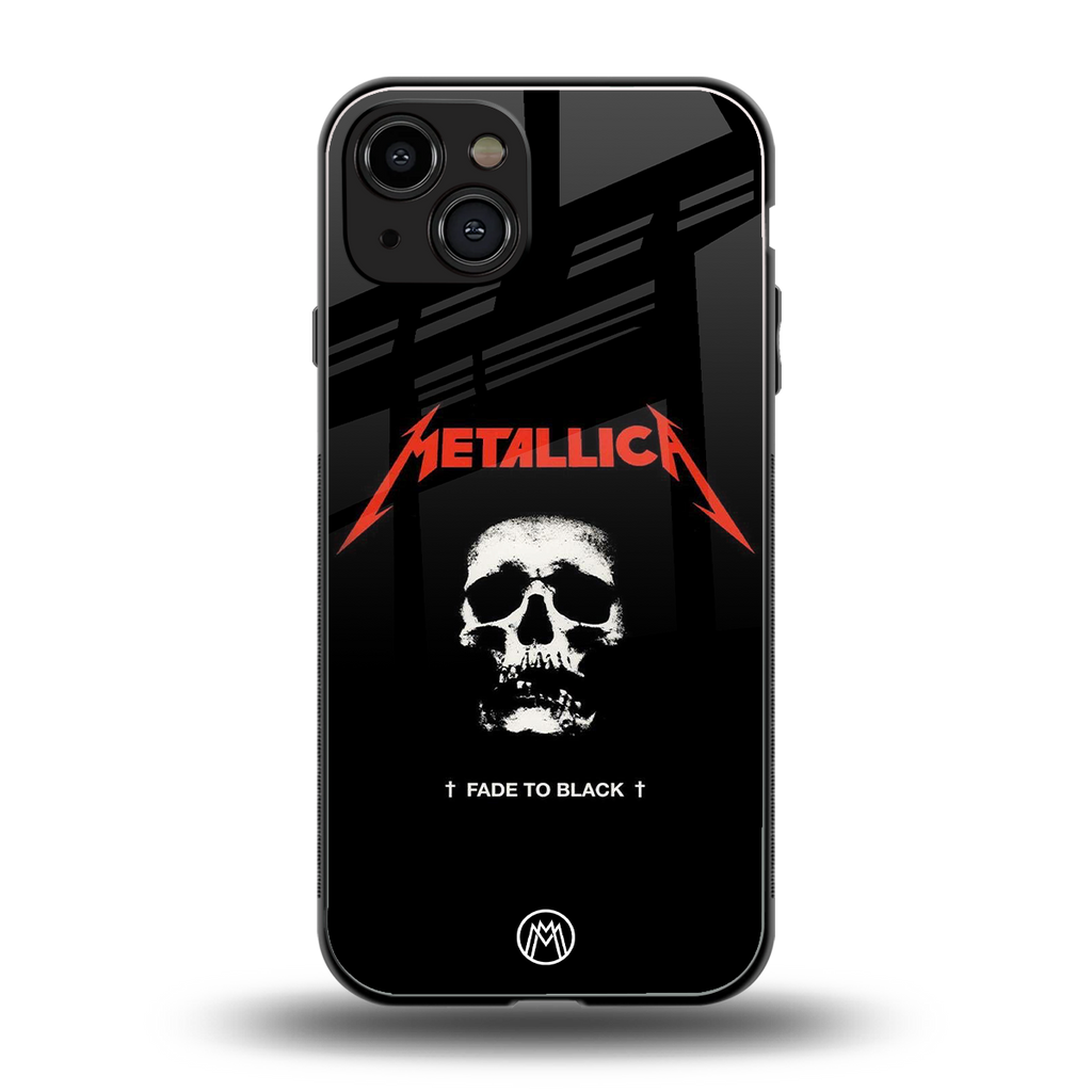 metallica black back phone cover | glass case for iphone 14