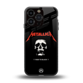 metallica black back phone cover | glass case for iphone 16 pro