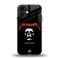 metallica black back phone cover | glass case for iphone 16