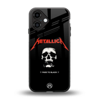 metallica black back phone cover | glass case for iphone 16
