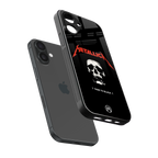 metallica black back phone cover | glass case for iphone 16