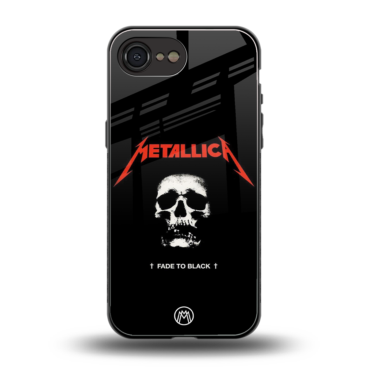 metallica black back phone cover | glass case for iphone 16e
