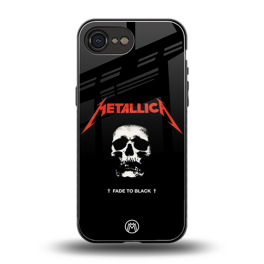 metallica black back phone cover | glass case for iphone 16e