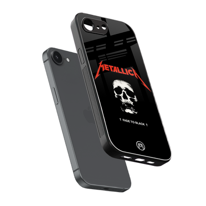 metallica black back phone cover | glass case for iphone 16e