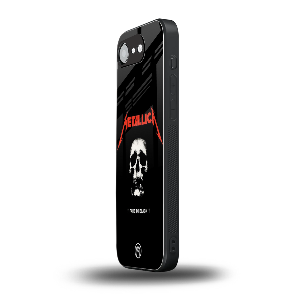 metallica black back phone cover | glass case for iphone 16e
