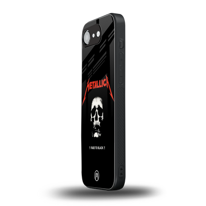metallica black back phone cover | glass case for iphone 16e