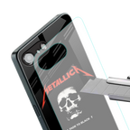 metallica black back phone cover | glass case for iphone 16e