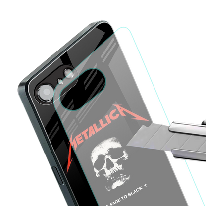 metallica black back phone cover | glass case for iphone 16e