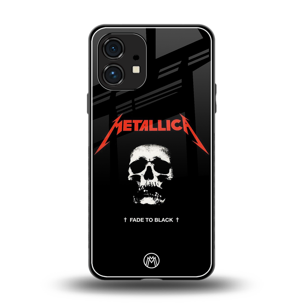 metallica black back phone cover | glass case for nothing phone 1
