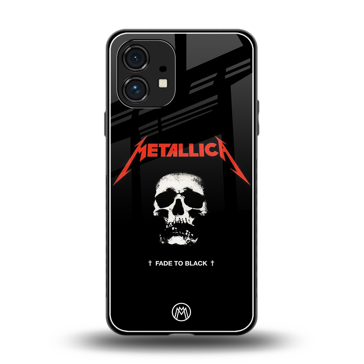 metallica black back phone cover | glass case for nothing phone 1