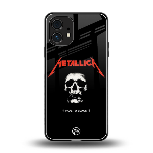 metallica black back phone cover | glass case for nothing phone 1