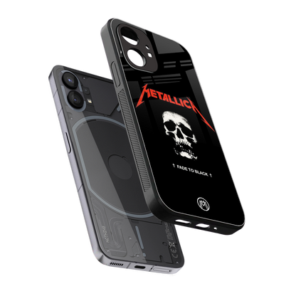 metallica black back phone cover | glass case for nothing phone 1