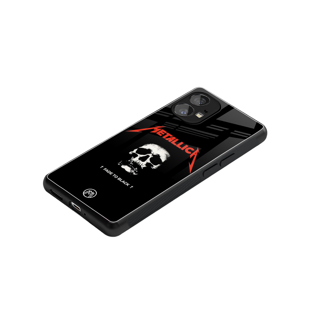 metallica black back phone cover | glass case for nothing phone 1
