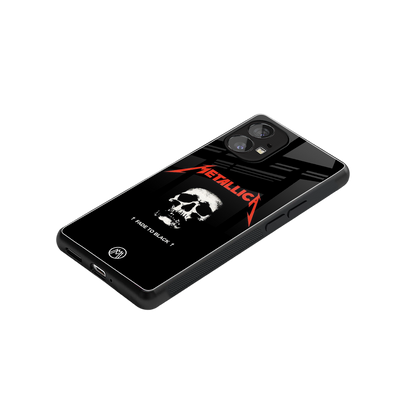 metallica black back phone cover | glass case for nothing phone 1