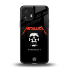 metallica black back phone cover | glass case for nothing phone 2
