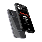 metallica black back phone cover | glass case for nothing phone 2