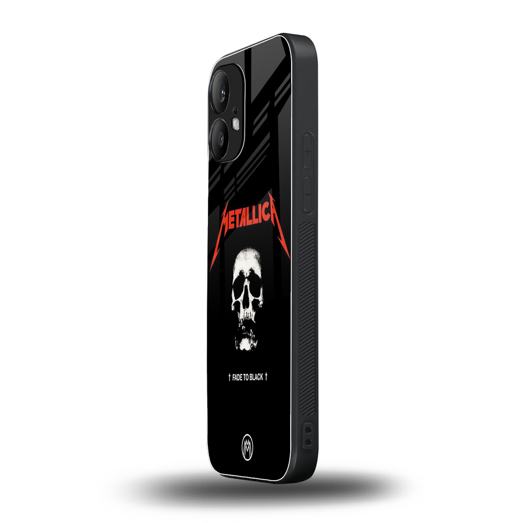 metallica black back phone cover | glass case for nothing phone 2