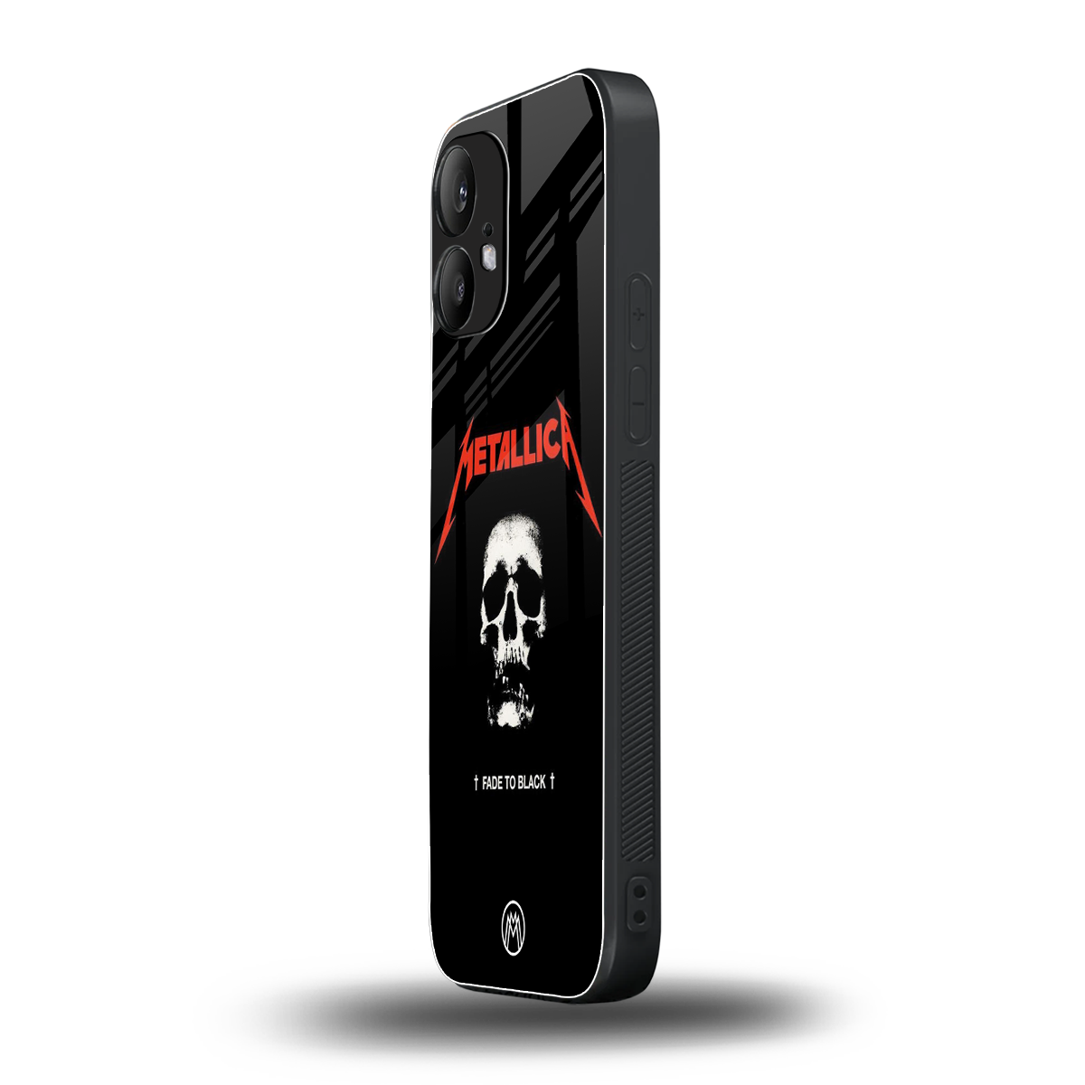 metallica black back phone cover | glass case for nothing phone 2