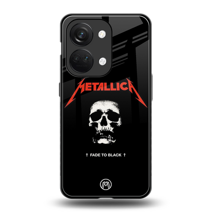 metallica black back phone cover | glass case for oneplus nord 3