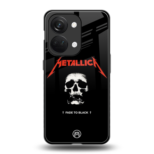 metallica black back phone cover | glass case for oneplus nord 3