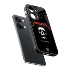 metallica black back phone cover | glass case for oneplus nord 3