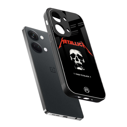 metallica black back phone cover | glass case for oneplus nord 3
