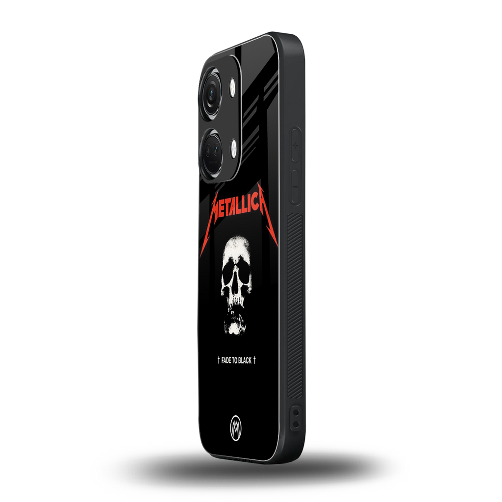 metallica black back phone cover | glass case for oneplus nord 3