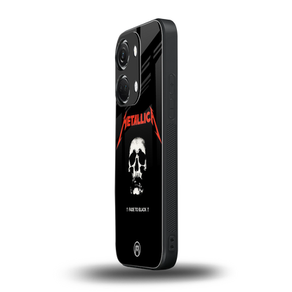 metallica black back phone cover | glass case for oneplus nord 3