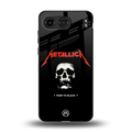 metallica black back phone cover | glass case for oneplus nord 4