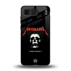 metallica black back phone cover | glass case for oneplus nord 4