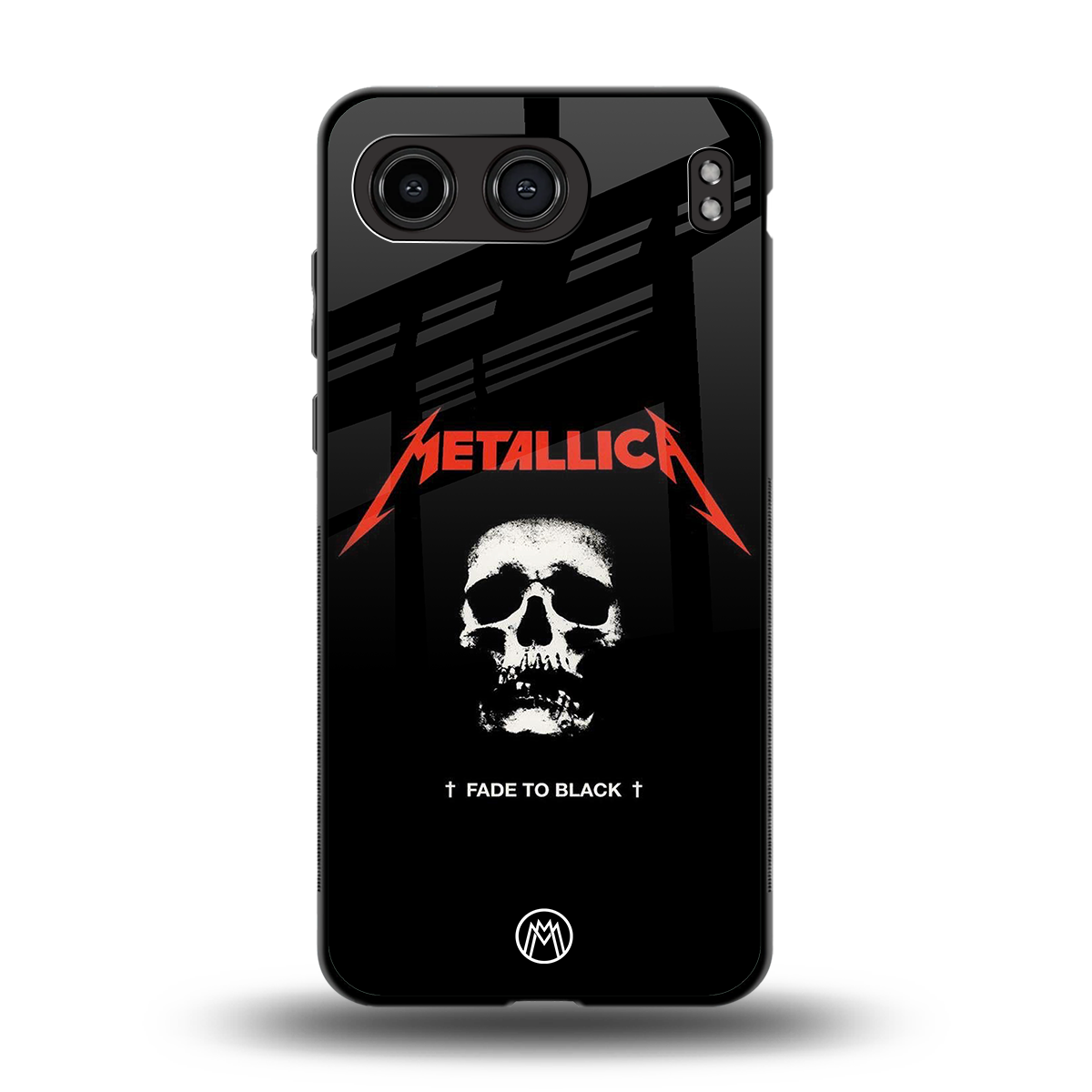 metallica black back phone cover | glass case for oneplus nord 4