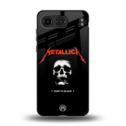 metallica black back phone cover | glass case for oneplus nord 4