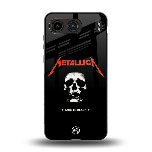 metallica black back phone cover | glass case for oneplus nord 4