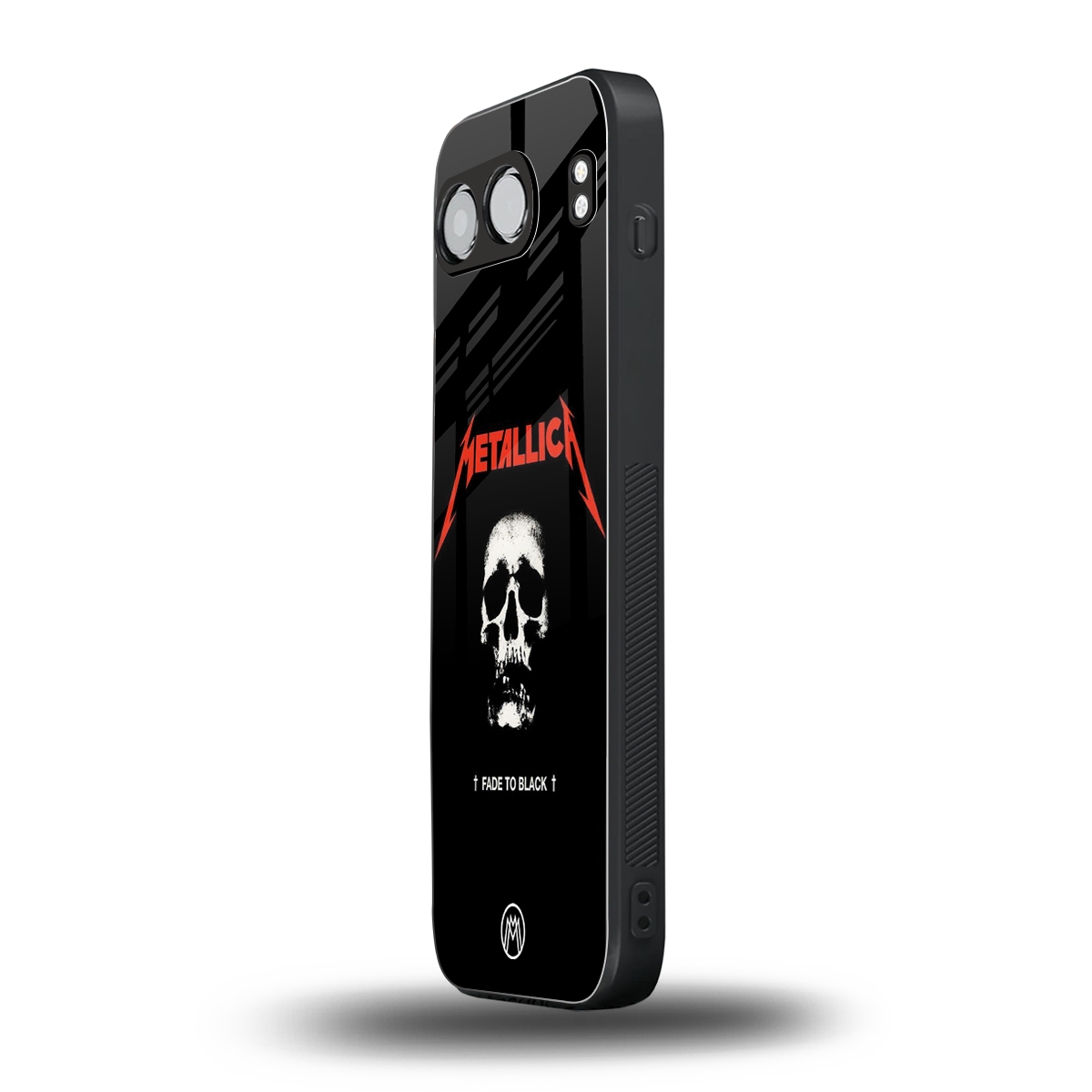 metallica black back phone cover | glass case for oneplus nord 4
