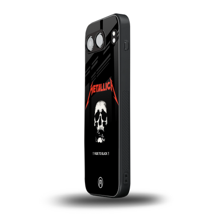metallica black back phone cover | glass case for oneplus nord 4