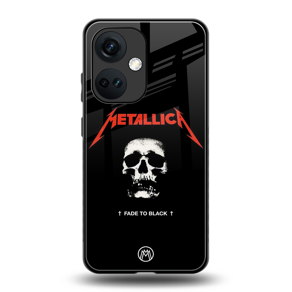 metallica black back phone cover | glass case for oneplus nord ce 3
