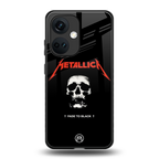 metallica black back phone cover | glass case for oneplus nord ce 3