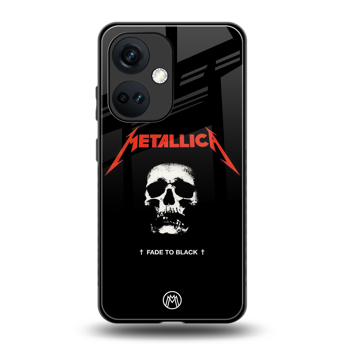 metallica black back phone cover | glass case for oneplus nord ce 3