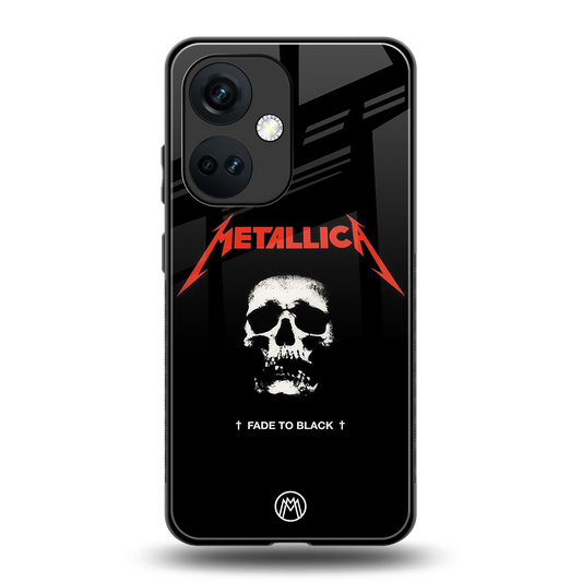 metallica black back phone cover | glass case for oneplus nord ce 3