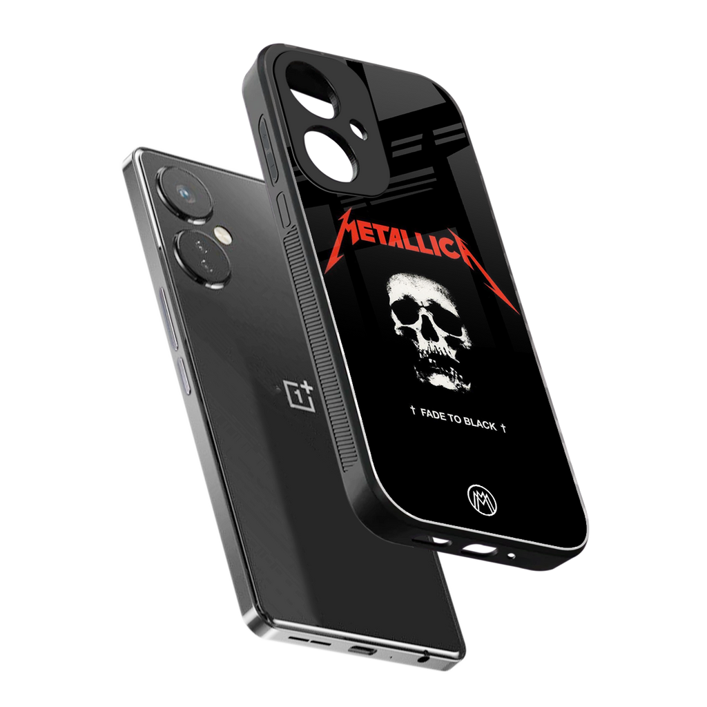 metallica black back phone cover | glass case for oneplus nord ce 3