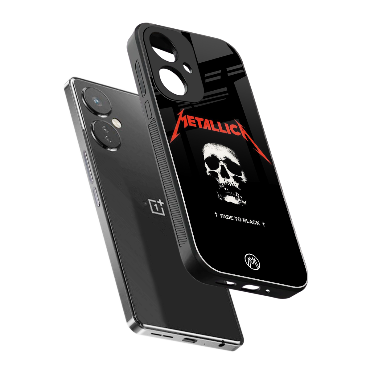 metallica black back phone cover | glass case for oneplus nord ce 3