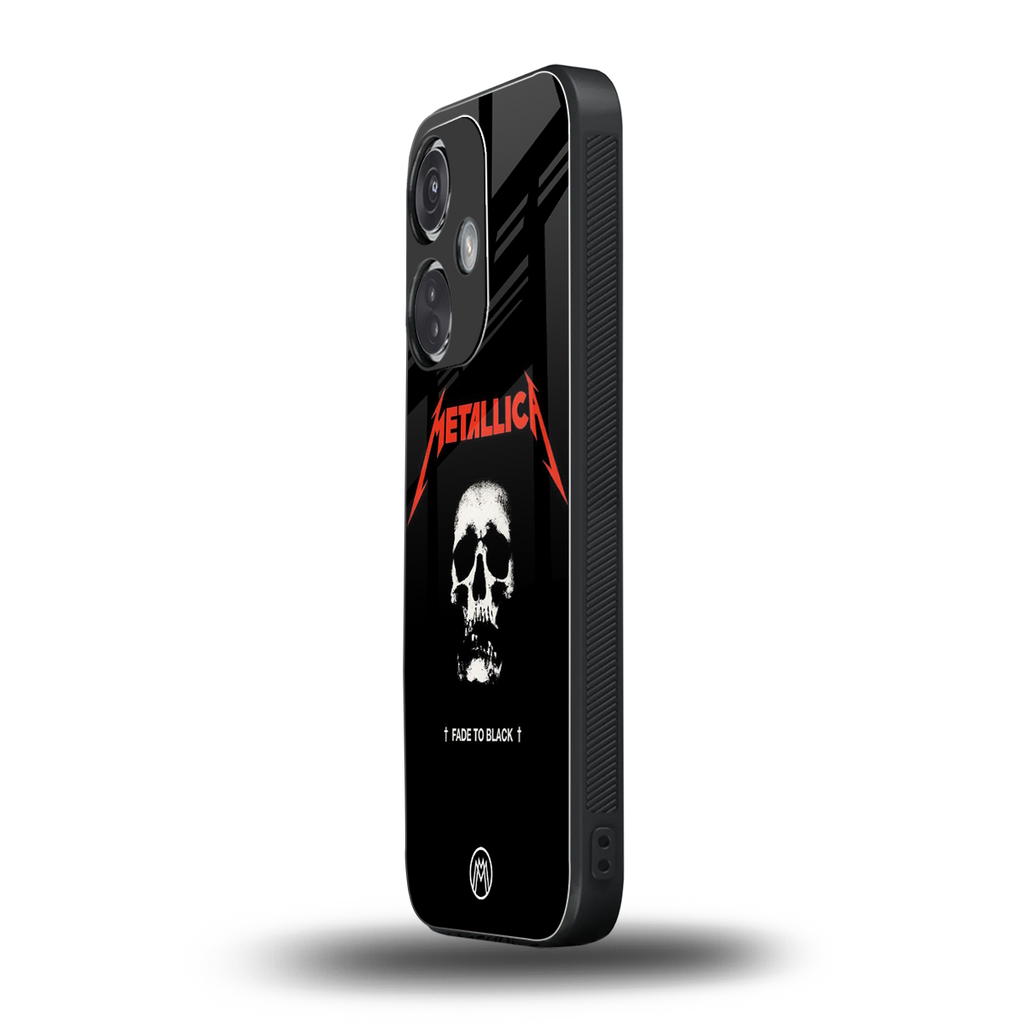 metallica black back phone cover | glass case for oneplus nord ce 3