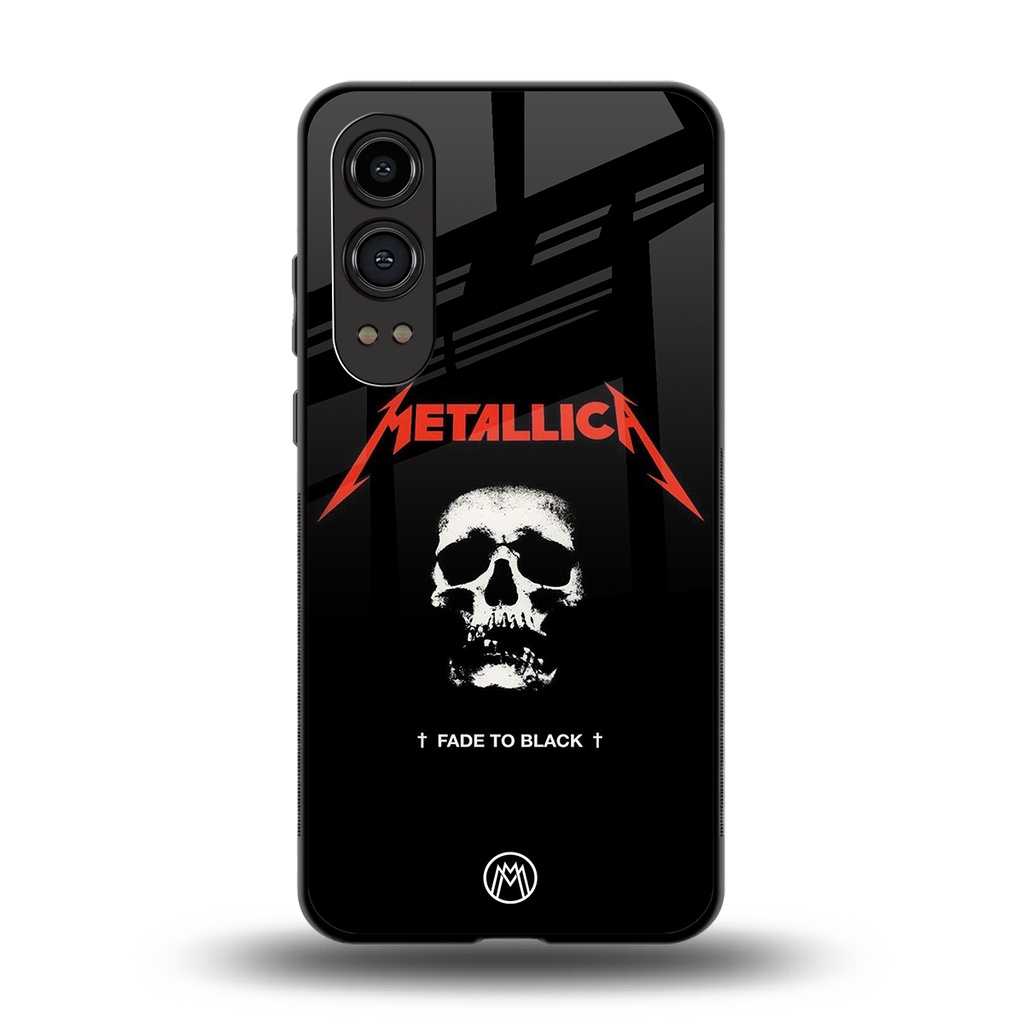 metallica black back phone cover | glass case for oneplus nord ce 4 lite